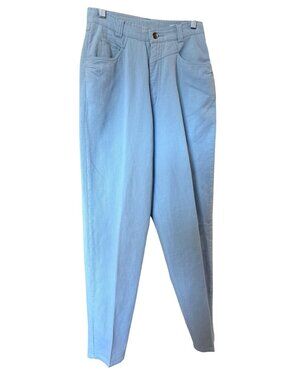Sportables Womens Light Blue High-Waisted Corduroy Pants 10, Cotton Machine Wash